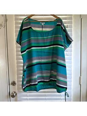 Old Navy Women's Striped Short Sleeve Blouse Size 4X